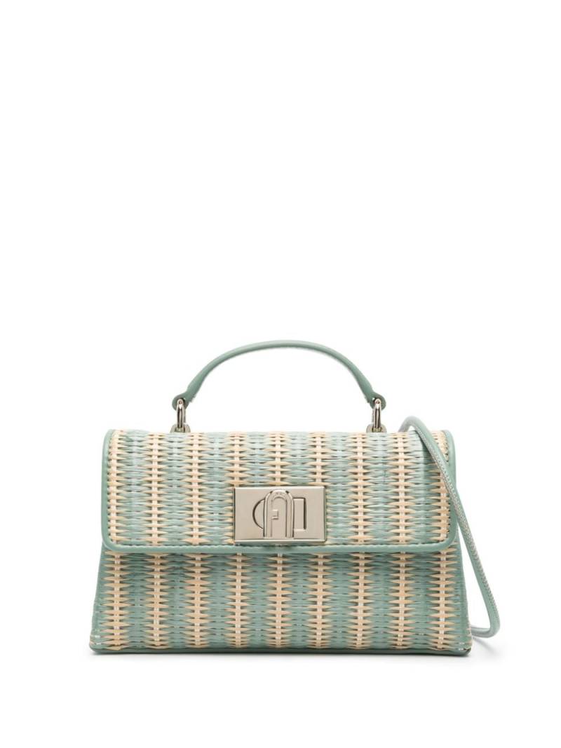 Furla 1927 woven-raffia mini bag - Green von Furla