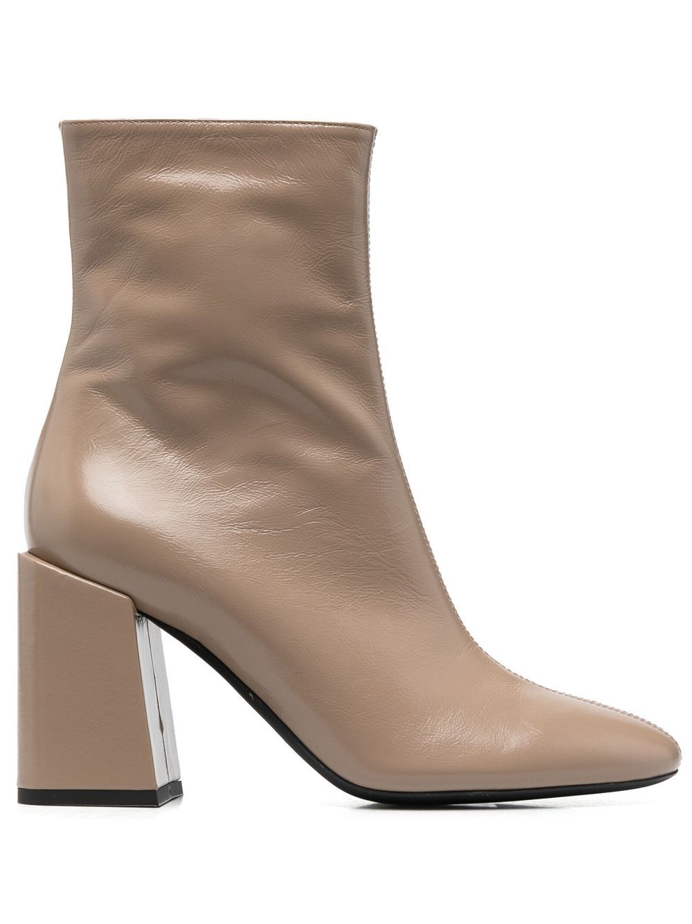 Furla 85mm block-heel leather ankle boots - Green von Furla