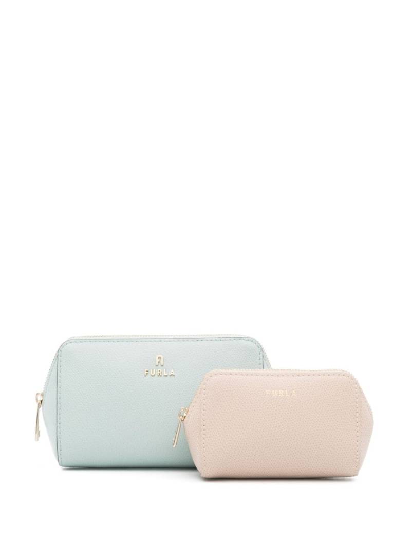 Furla Camelia leather makeup bag - Blue von Furla