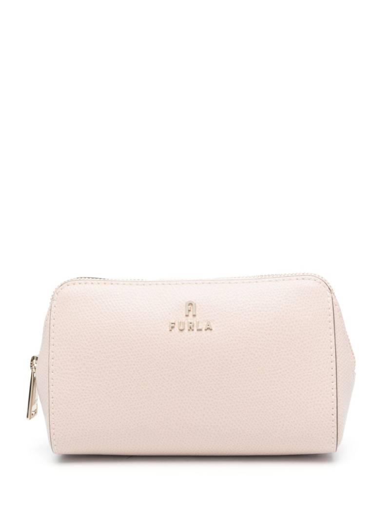 Furla Continental leather make up bag - Pink von Furla