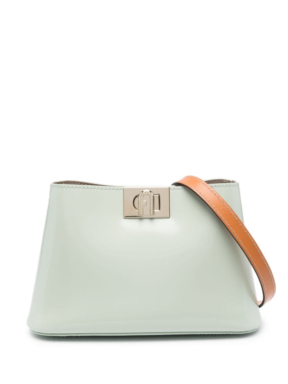 Furla Fleur patent-leather shoulder bag - Blue von Furla