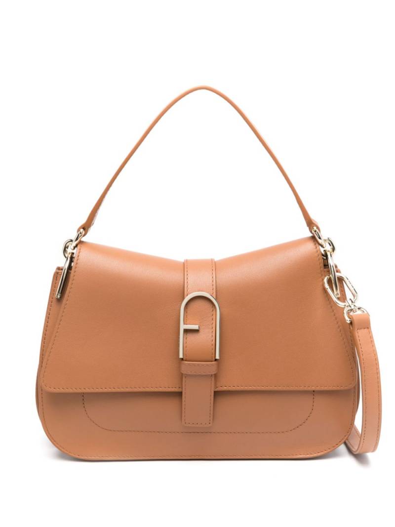 Furla Flow leather tote bag - Brown von Furla