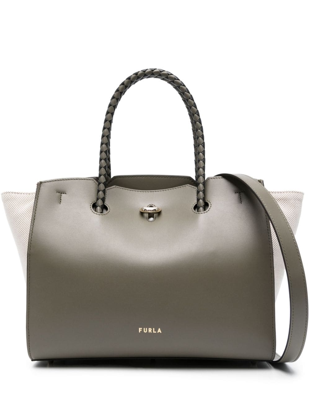 Furla Genesi leather tote bag - Green von Furla