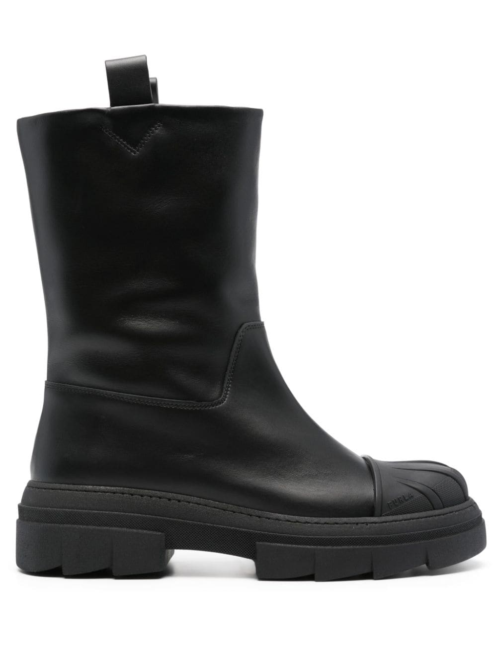 Furla Gum leather boots - Black von Furla