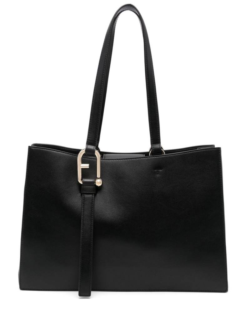 Furla Nuvola leather tote bag - Black von Furla