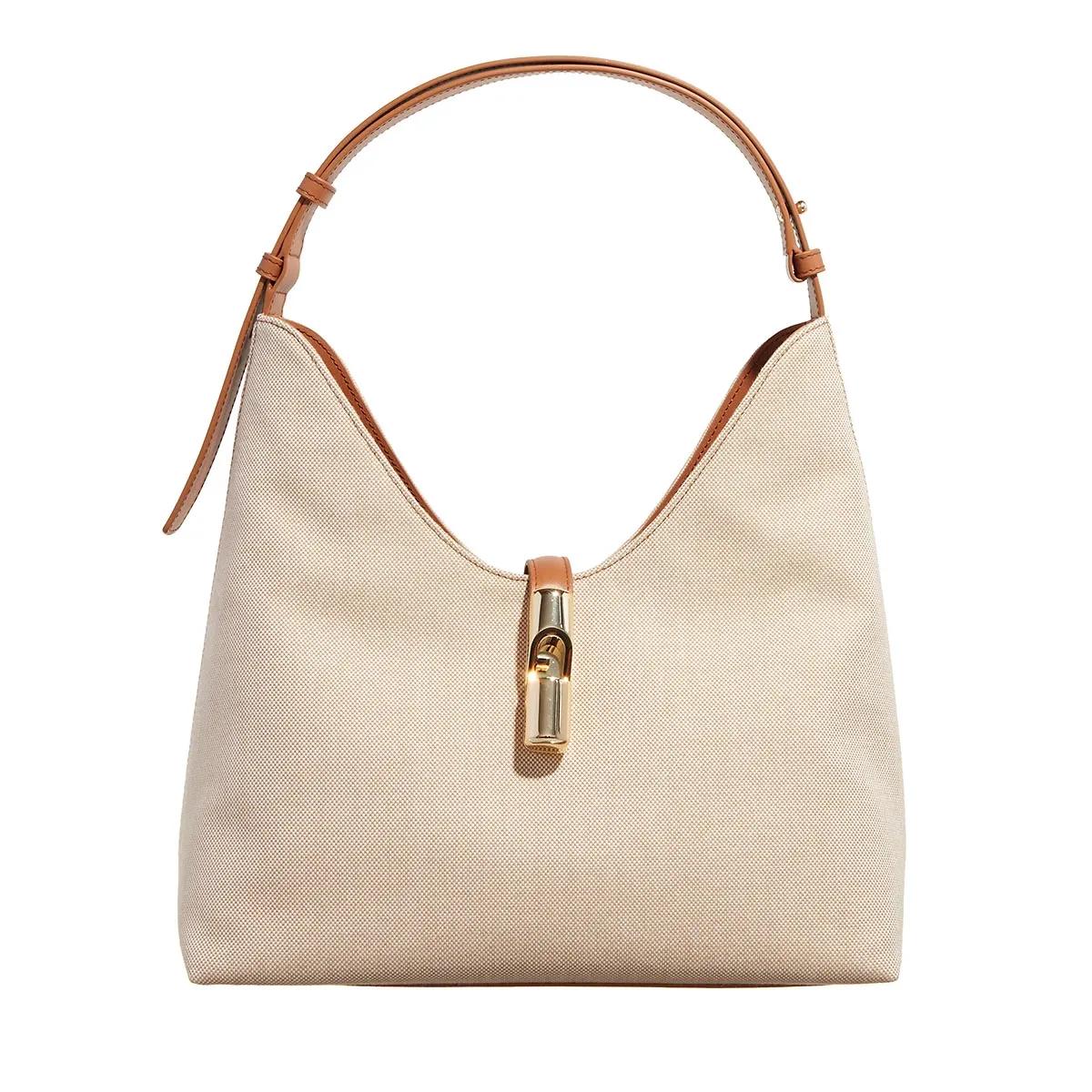 Furla Schultertasche - Furla Goccia M Hobo - Gr. unisize - in Beige - für Damen von Furla