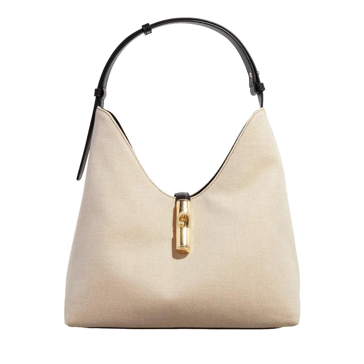 Furla Schultertasche - Furla Goccia M Hobo - Gr. unisize - in Beige - für Damen von Furla