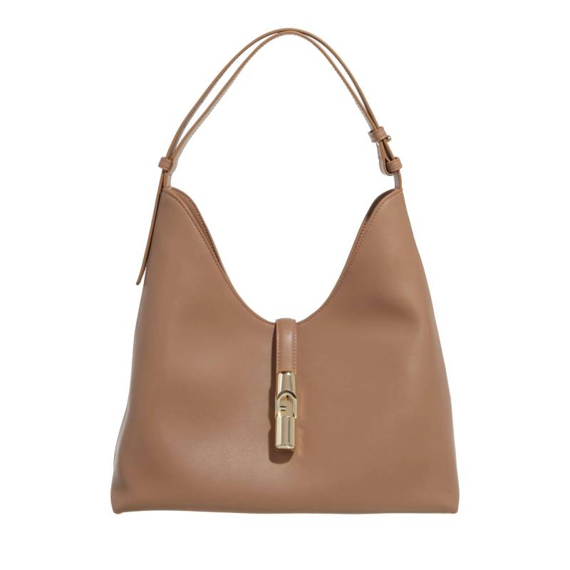 Furla Schultertasche - Furla Goccia M Hobo - Gr. unisize - in Beige - für Damen von Furla