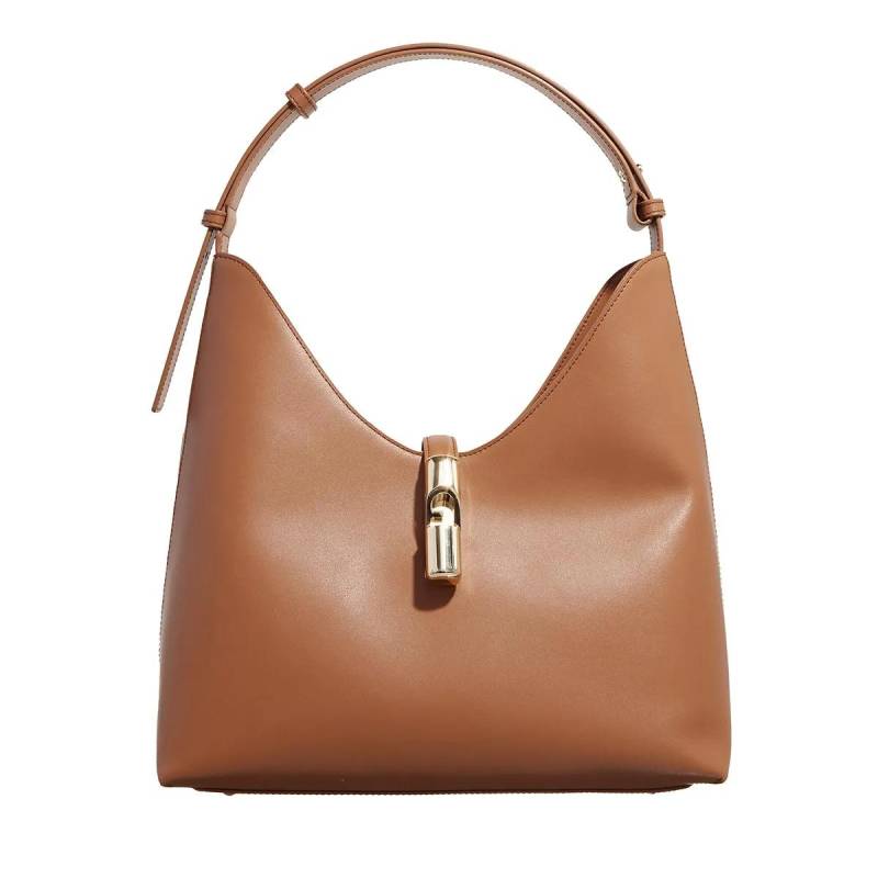 Furla Schultertasche - Furla Goccia M Hobo - Gr. unisize - in Cognacbraun - für Damen von Furla