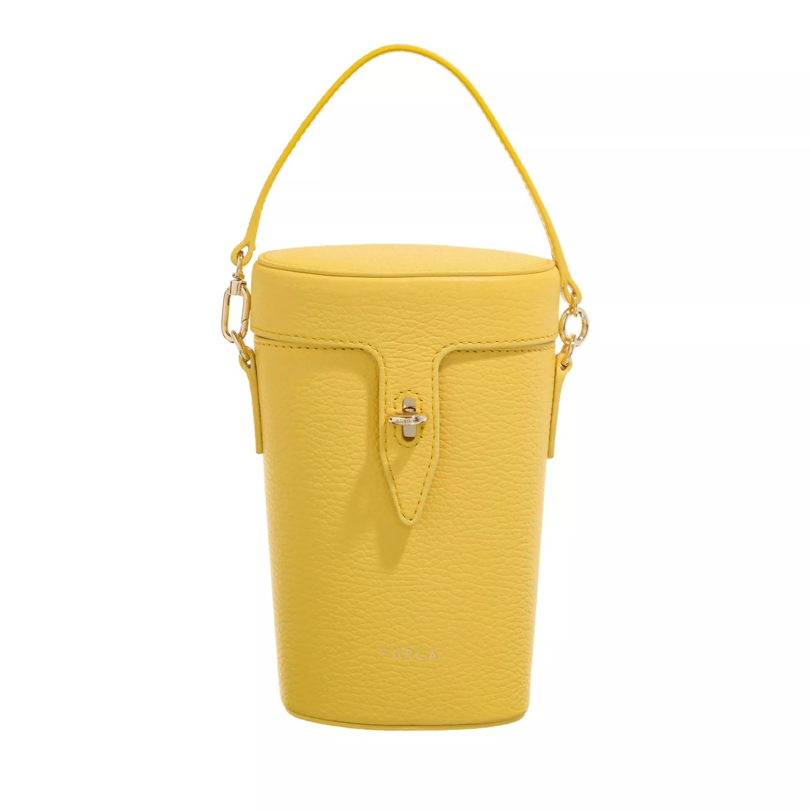 Furla Schultertasche - Furla Net Mini Bucket - Gr. unisize - in Gelb - für Damen von Furla