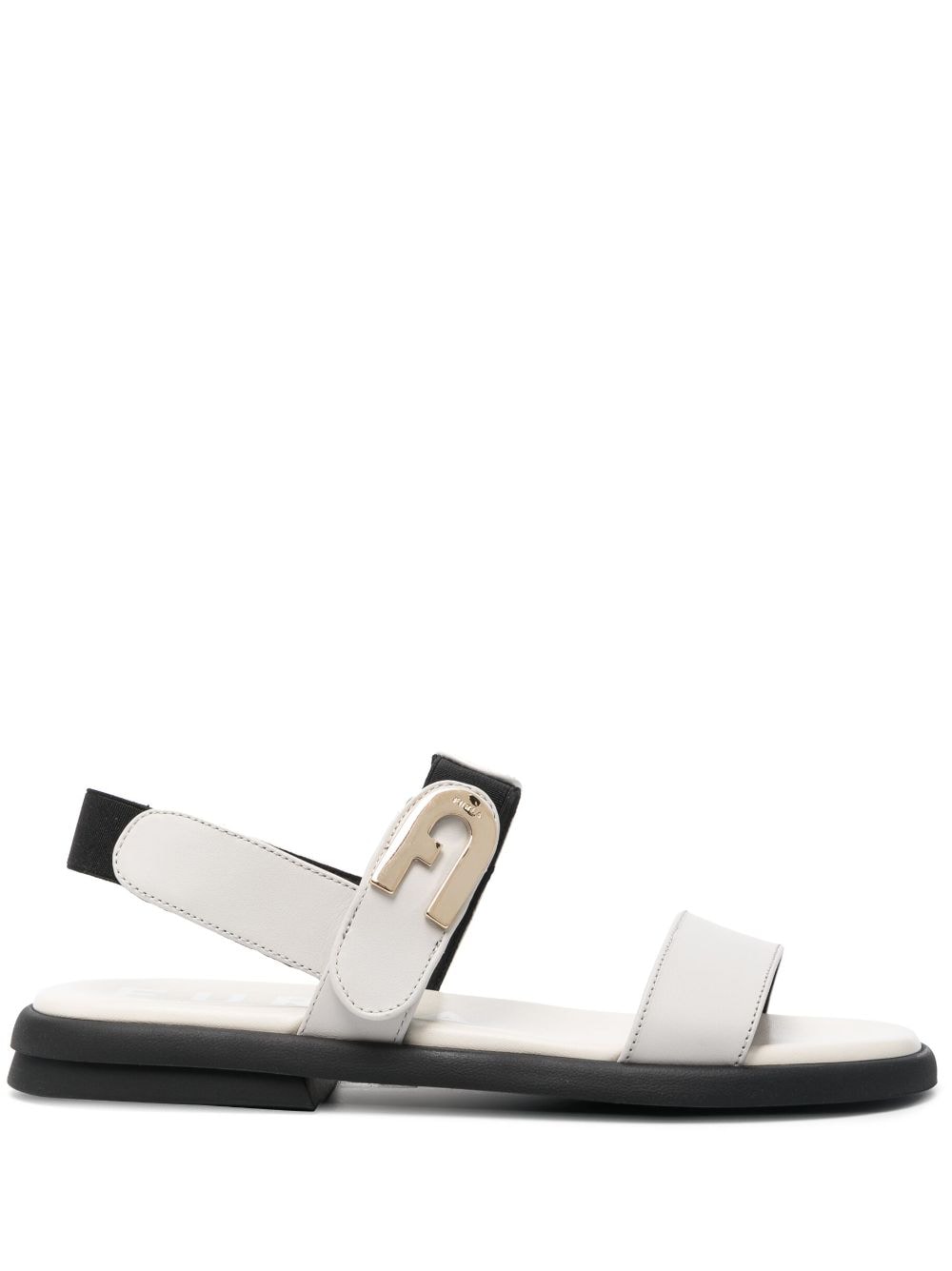 Furla Sign leather sandals - Neutrals von Furla