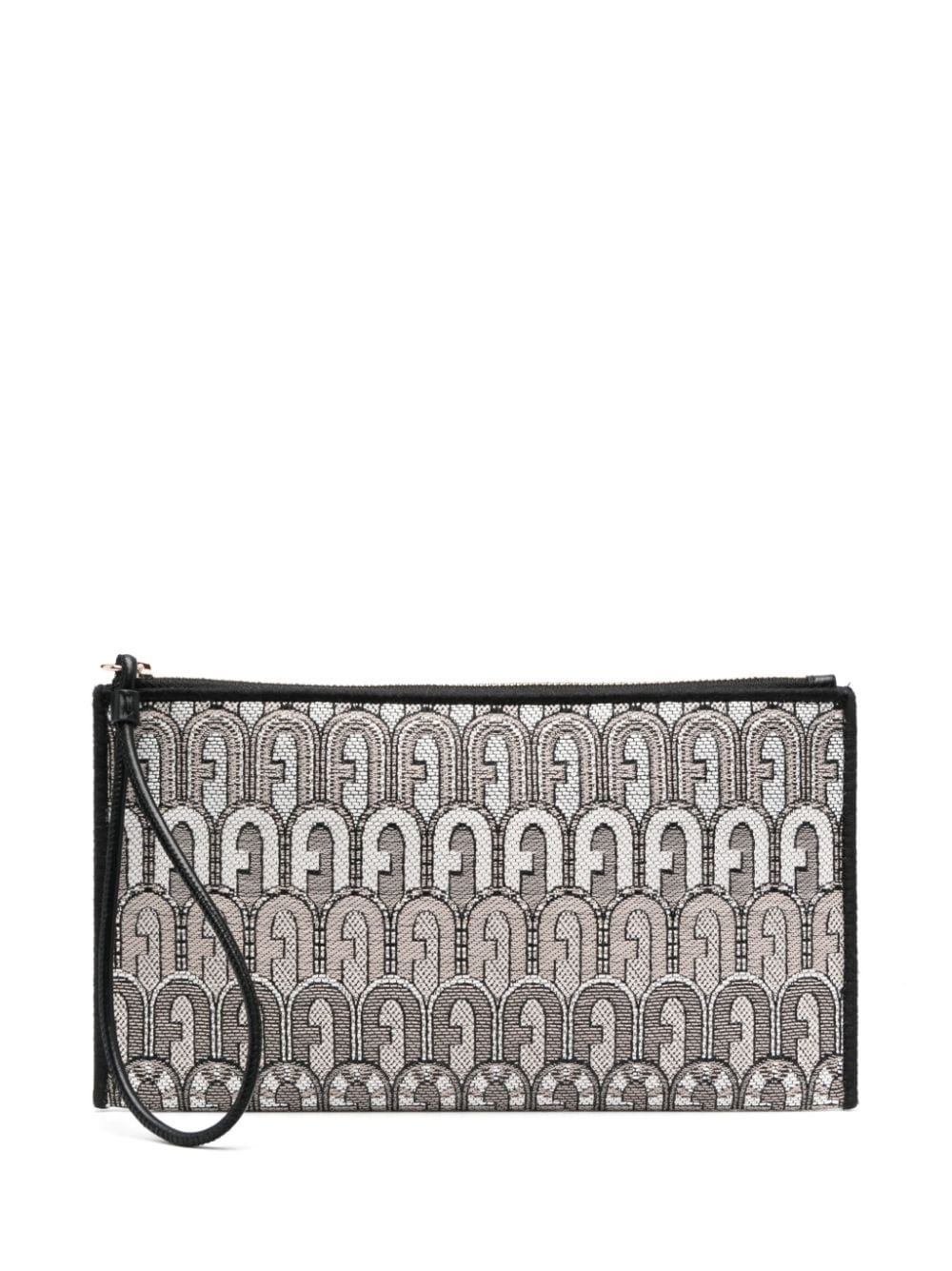 Furla Toni Envelope jacquard clutch bag - Black von Furla