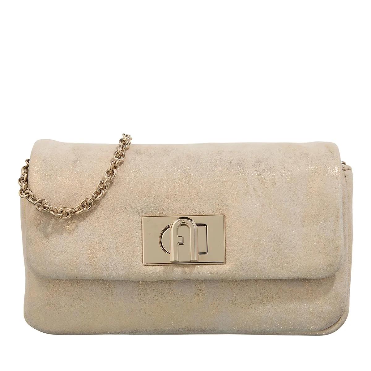 Furla Schultertasche - Furla 1927 Mini Crossbody Soft - Gr. unisize - in Beige - für Damen von Furla