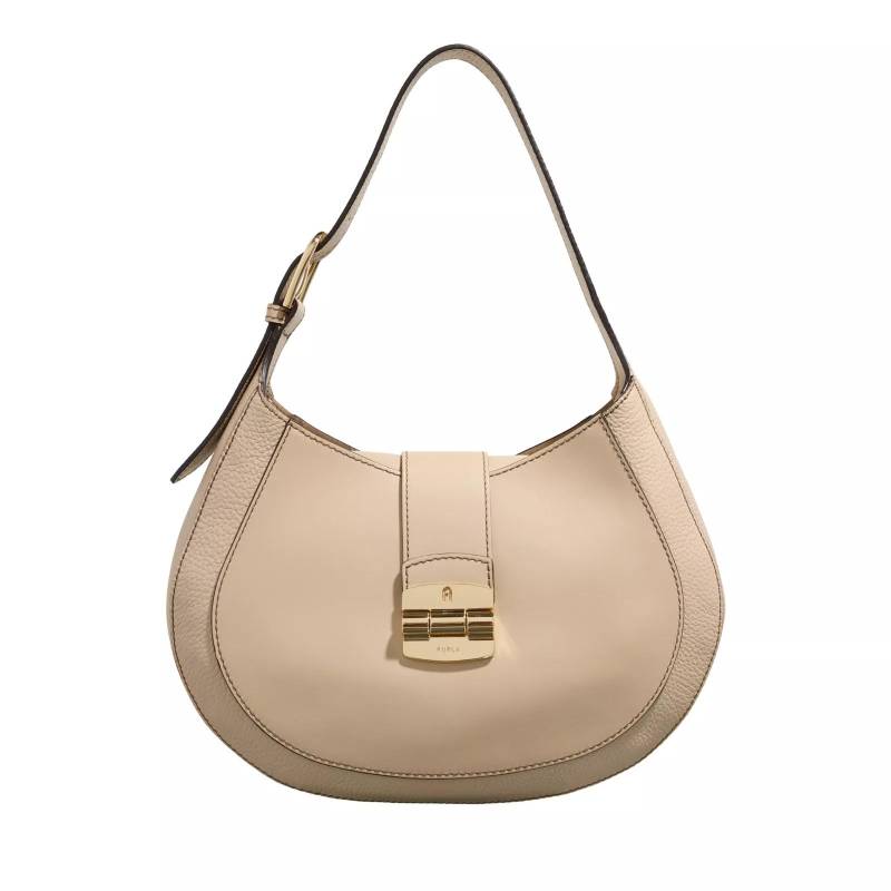 Furla Schultertasche - Furla Club 2 M Hobo - Gr. unisize - in Beige - für Damen von Furla