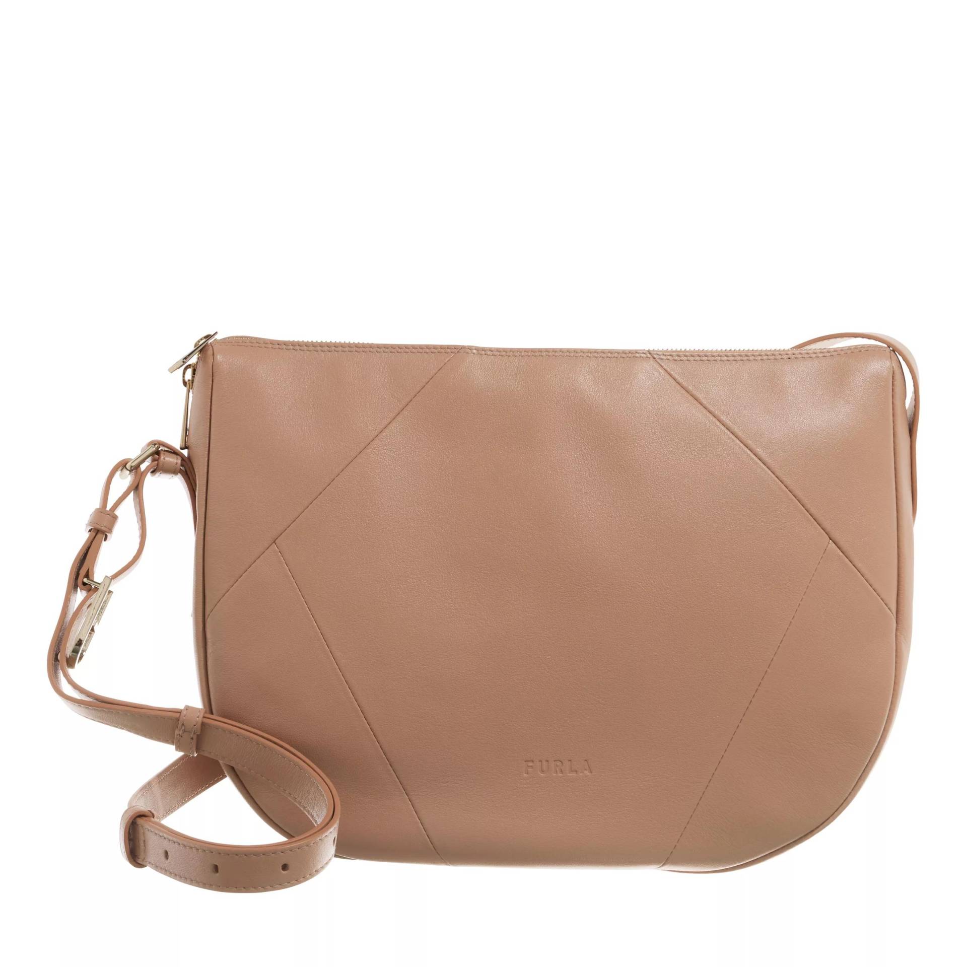 Furla Schultertasche - Furla Flow M Shoulder Bag 32 - Gr. unisize - in Beige - für Damen von Furla