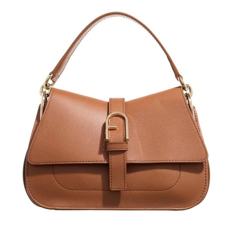 Furla Umhängetasche - Furla Flow Mini Top Handle - Gr. unisize - in Cognacbraun - für Damen von Furla