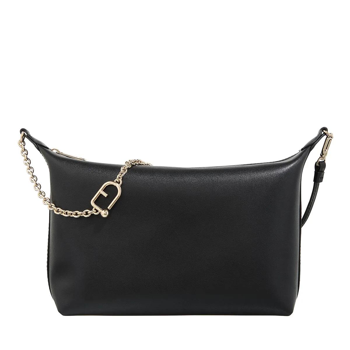 Furla Umhängetasche - Furla Nuvola Mini Crossbody Hobo - Gr. unisize - in Schwarz - für Damen von Furla