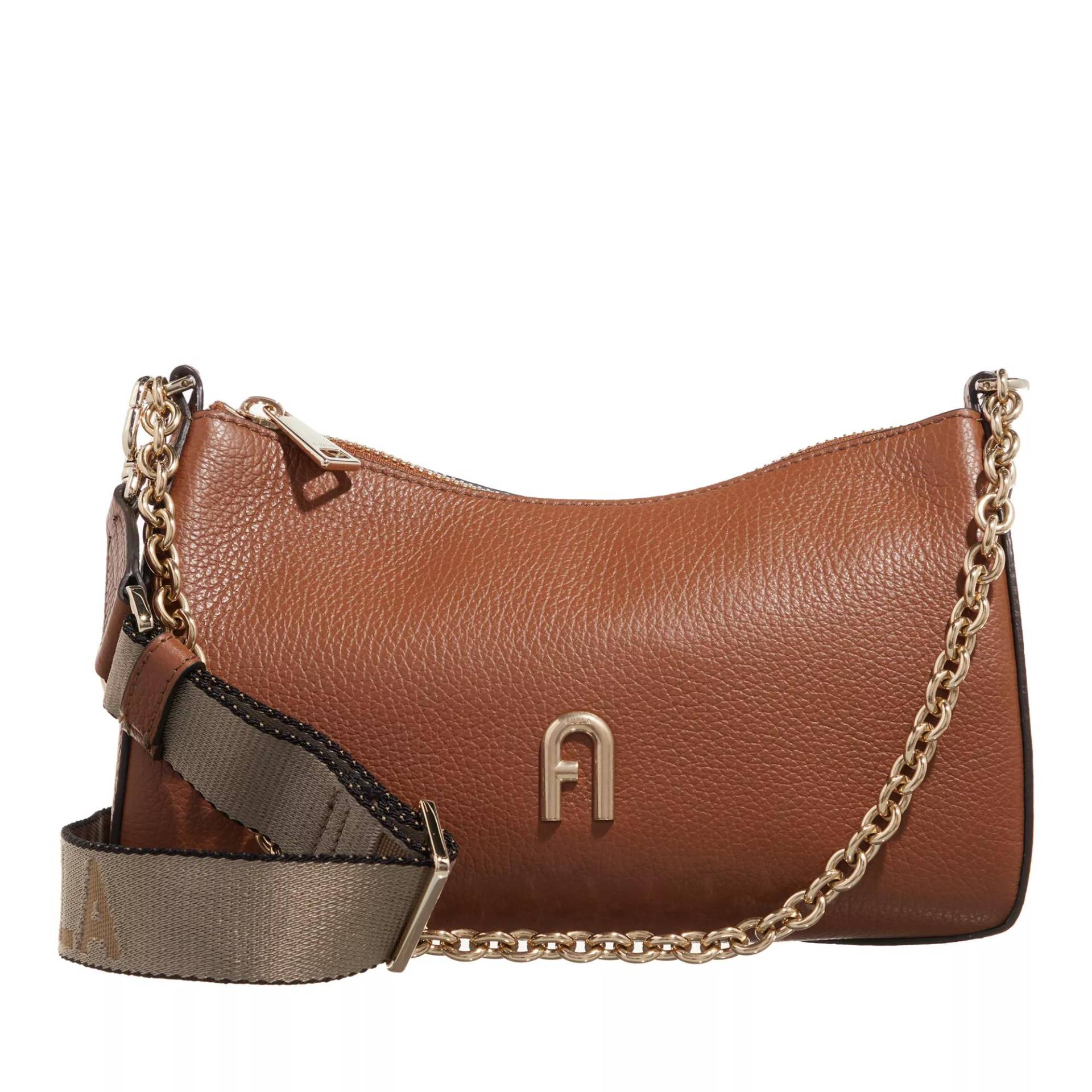 Furla Umhängetasche - Furla Primula Mini C.Body Double Strap - Gr. unisize - in Cognacbraun - für Damen von Furla