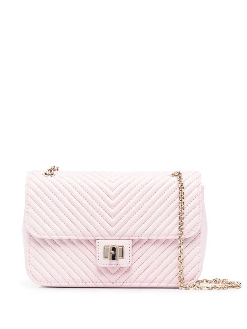 Furla chevron quilted leather crossbody bag - Pink von Furla