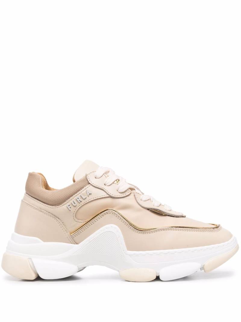 Furla chunky lace-up sneakers - Neutrals von Furla