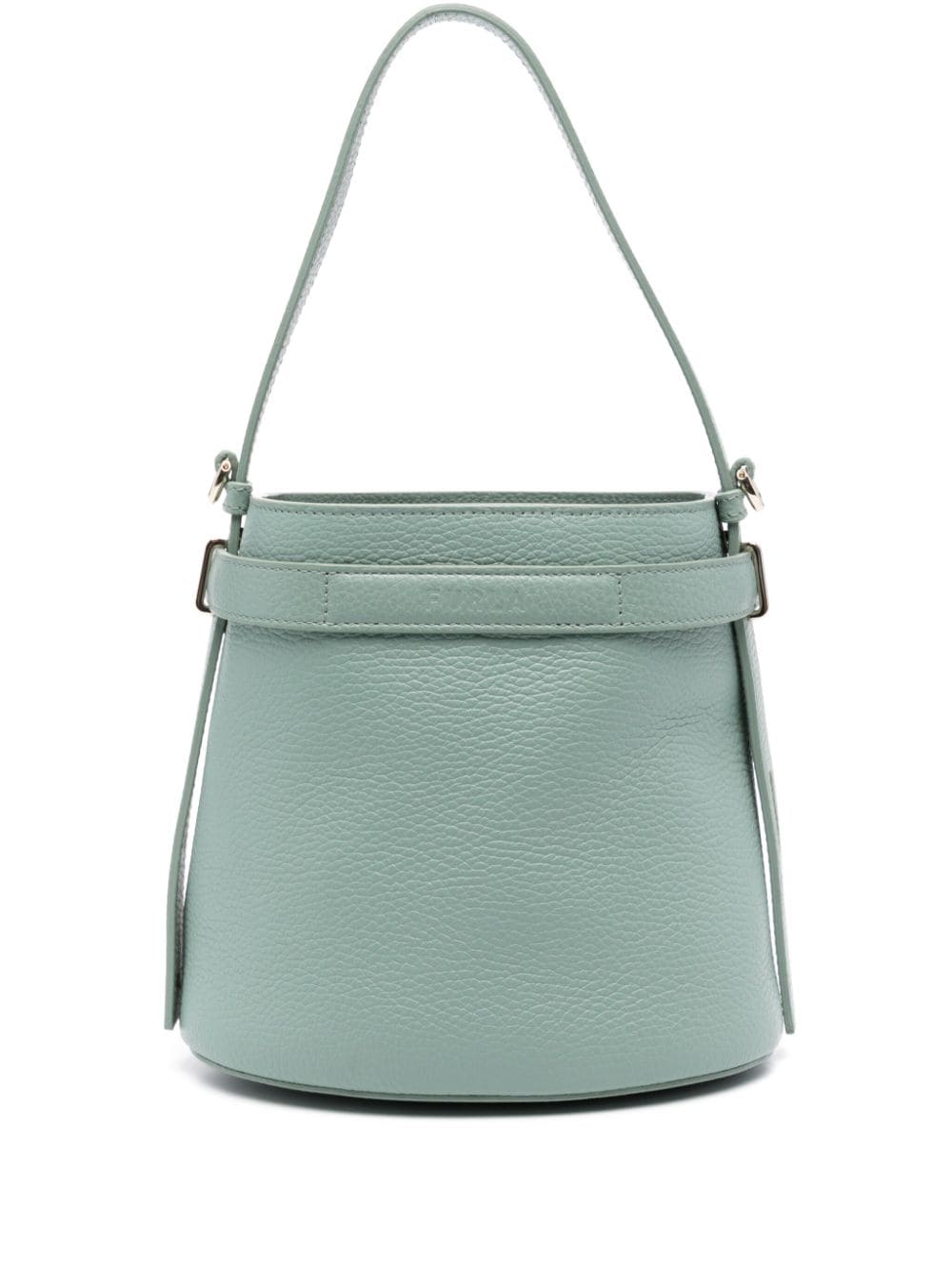 Furla debossed-logo leather bucket bag - Green von Furla