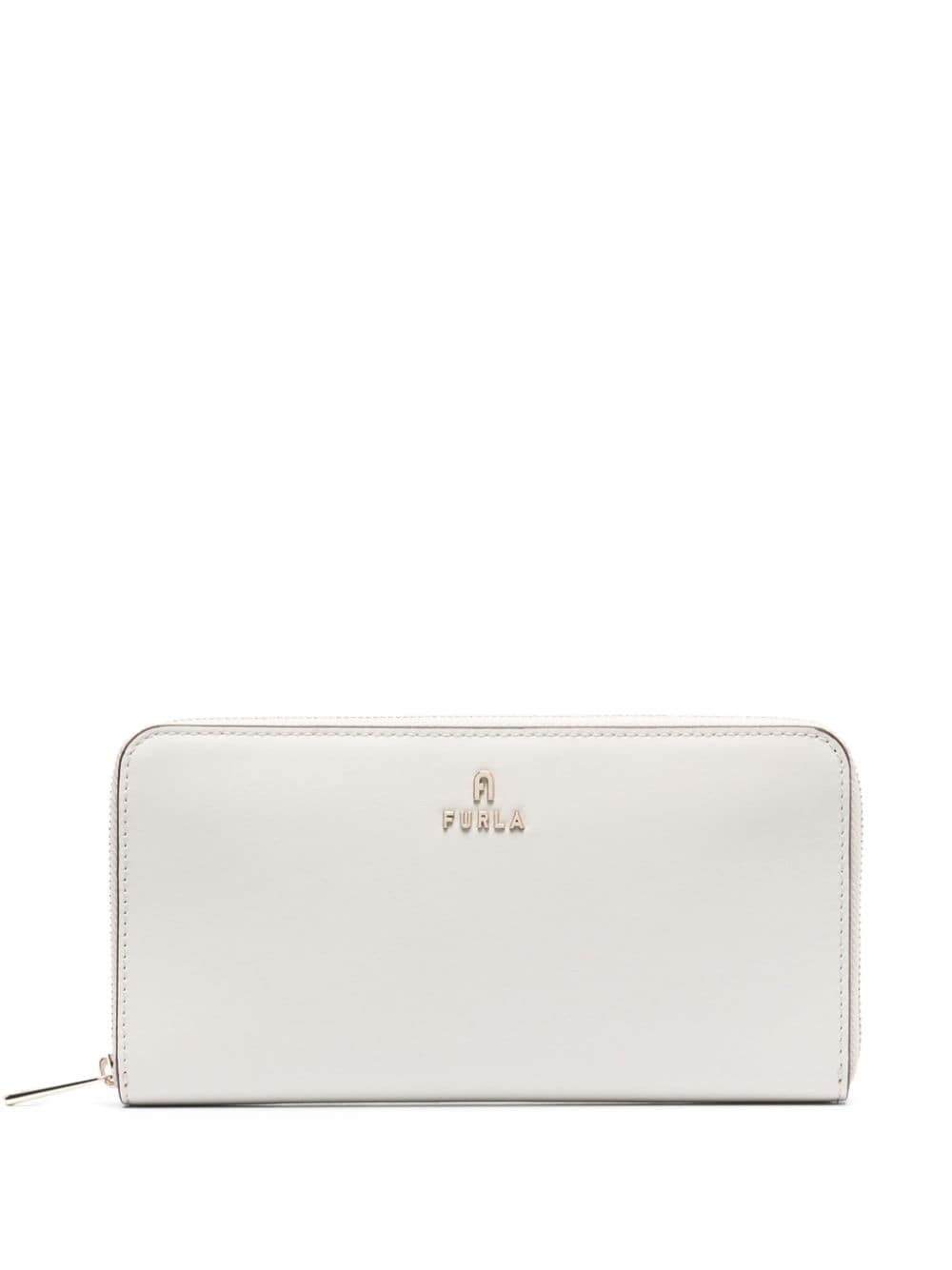 Furla extra-large Camelia zipped leather wallet - White von Furla