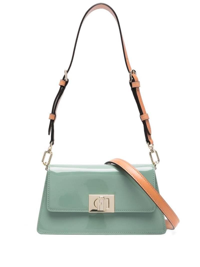 Furla fold over leather shoulder bag - Green von Furla