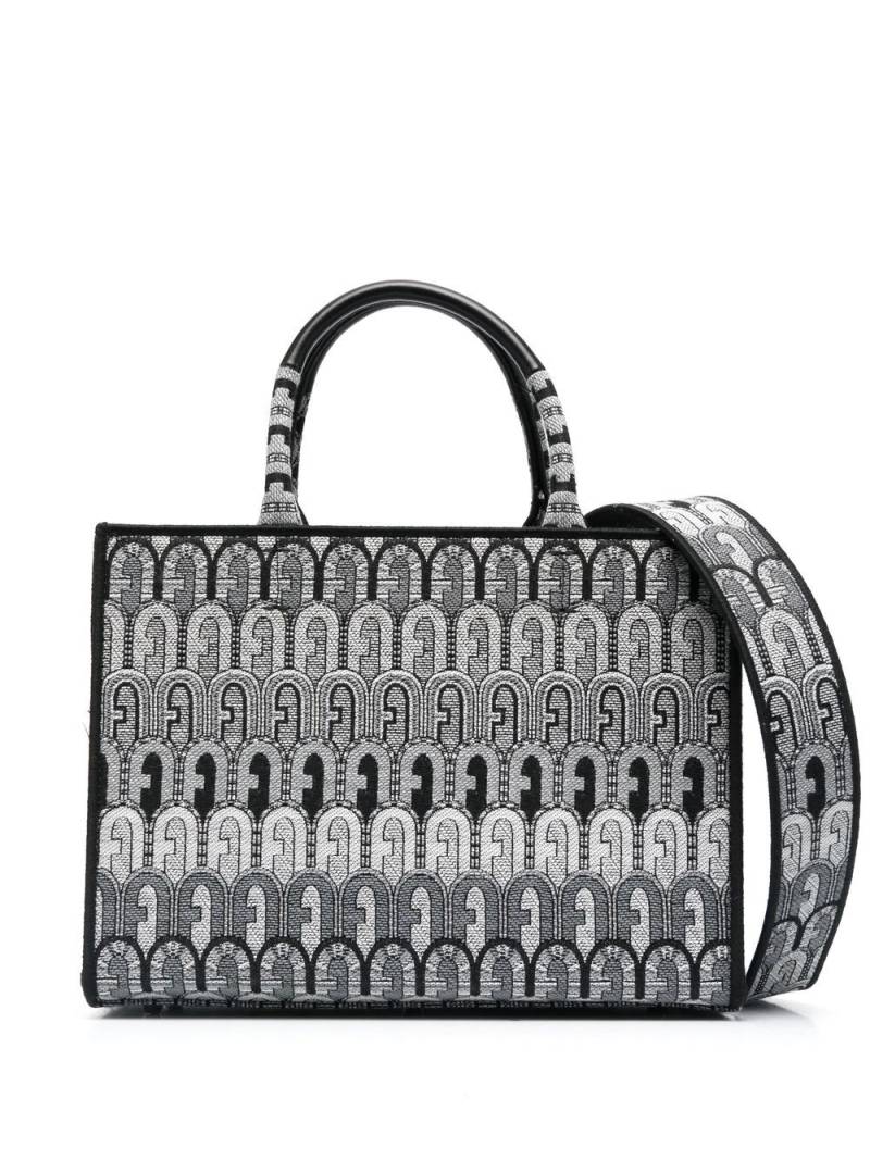 Furla jacquard-print tote bag - Black von Furla