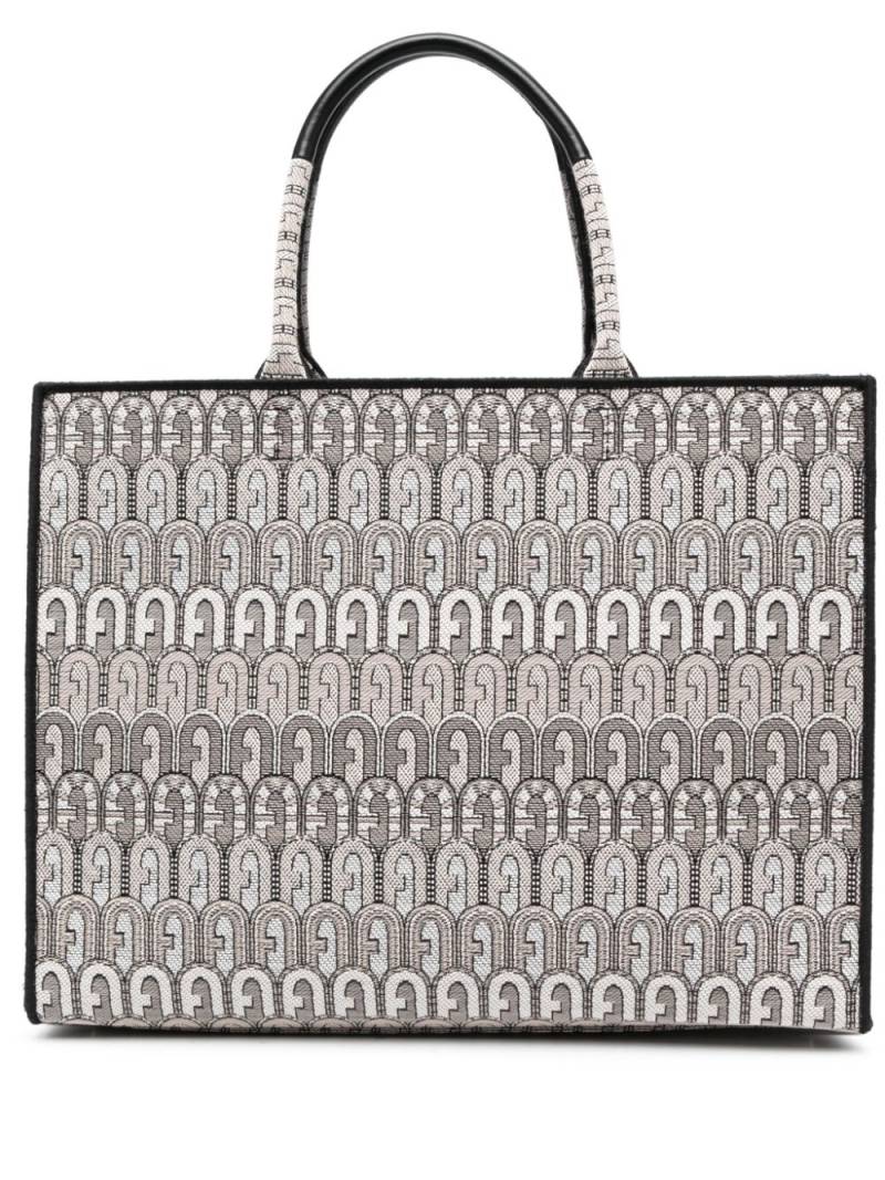 Furla large Opportunity logo-jacquard tote bag - Neutrals von Furla