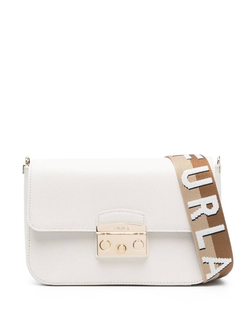 Furla leather logo-strap crossbody bag - Neutrals von Furla