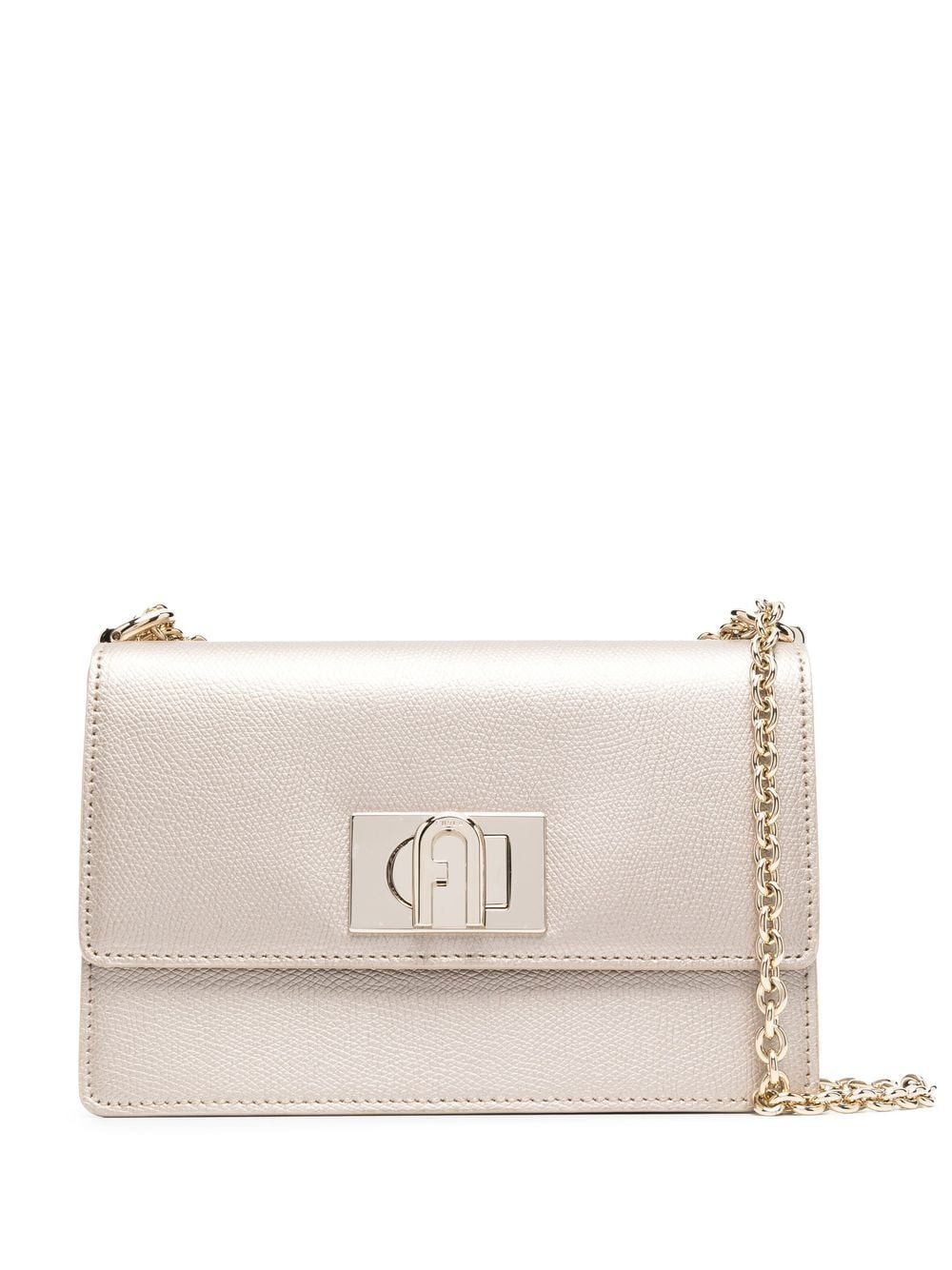 Furla logo-buckle leather shoulder bag - Gold von Furla