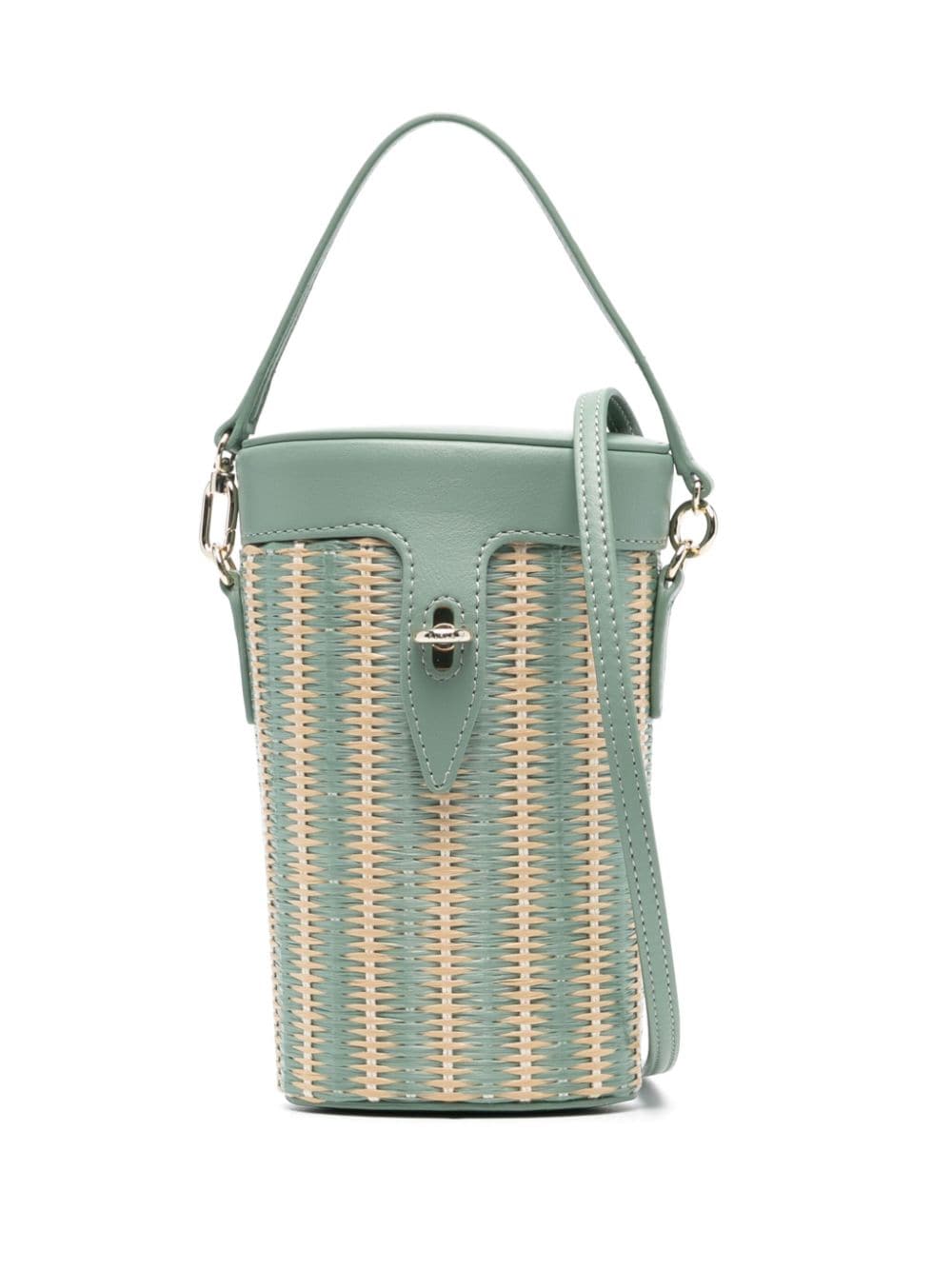 Furla logo-debossed bucket bag - Green von Furla