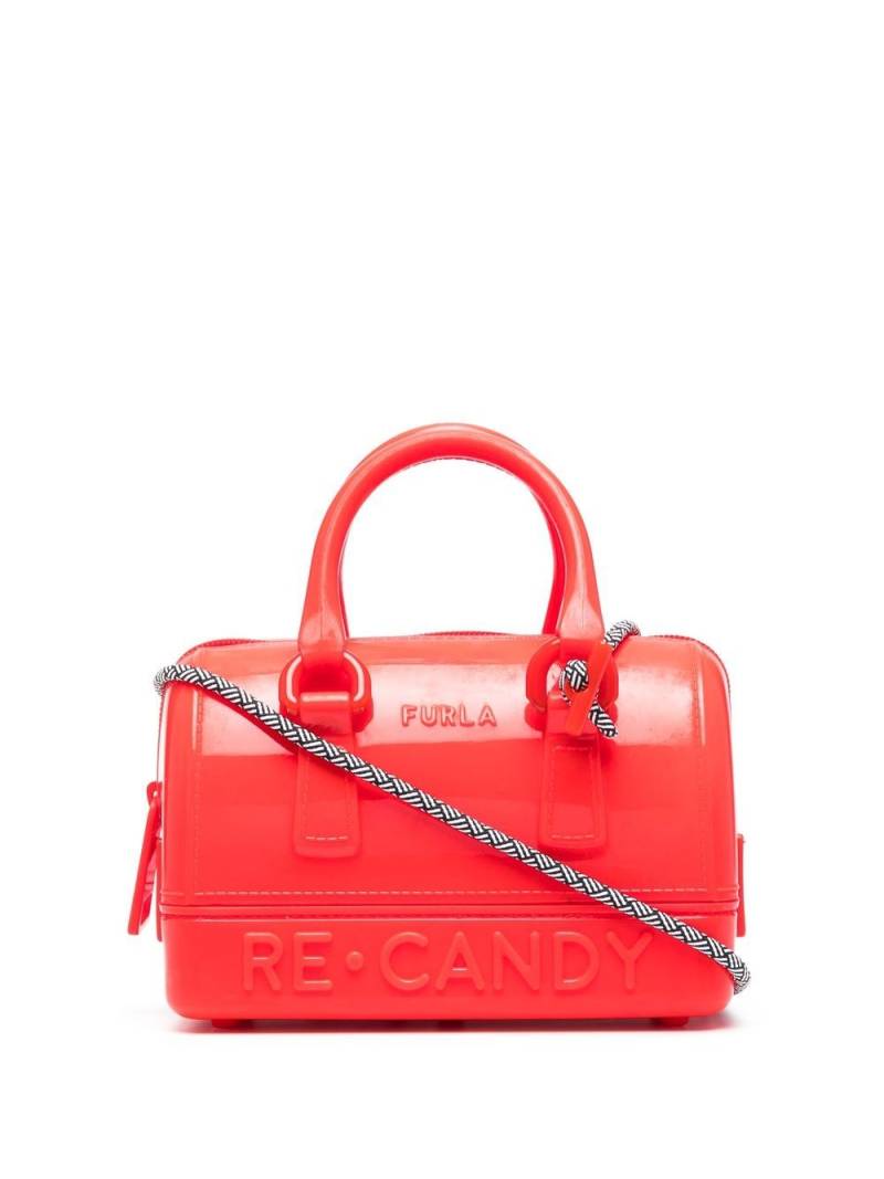 Furla logo-embossed mini tote - Red von Furla