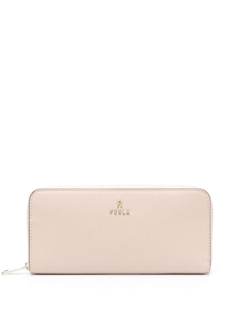 Furla logo-lettering leather wallet - Pink von Furla