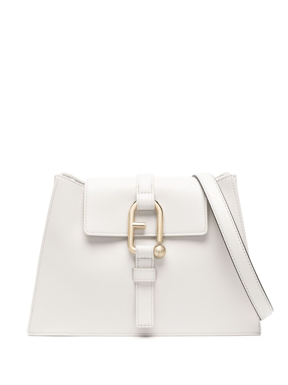 Furla logo-plaque leather shoulder bag - Neutrals von Furla