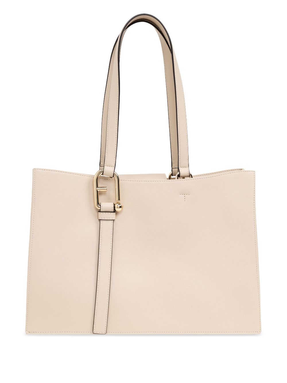 Furla logo-plaque leather tote bag - Neutrals von Furla