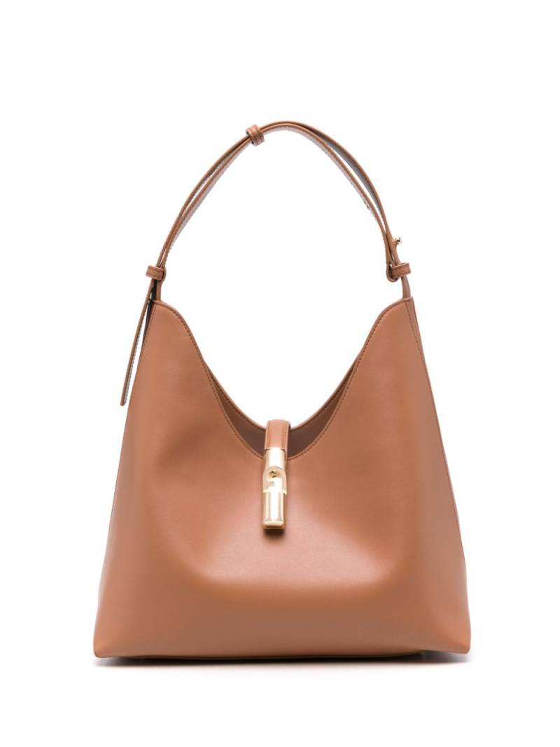 Furla logo-plaque tote bag - Brown von Furla