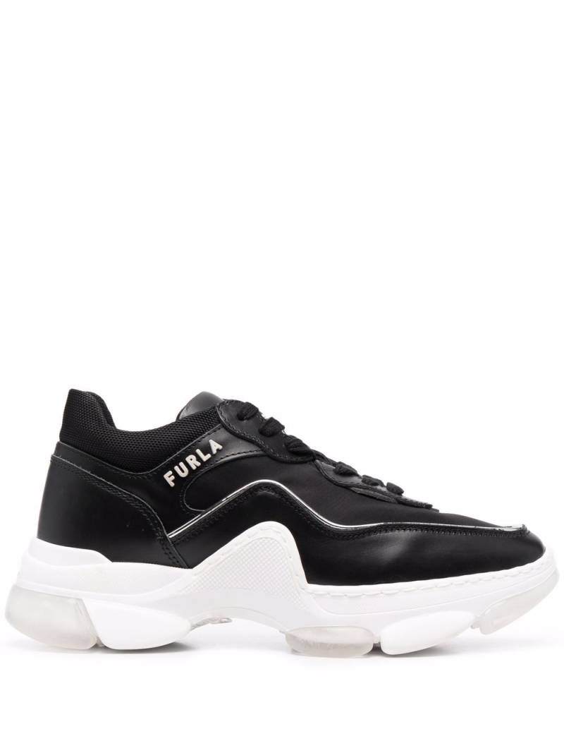 Furla logo-print chunky sneakers - Black von Furla