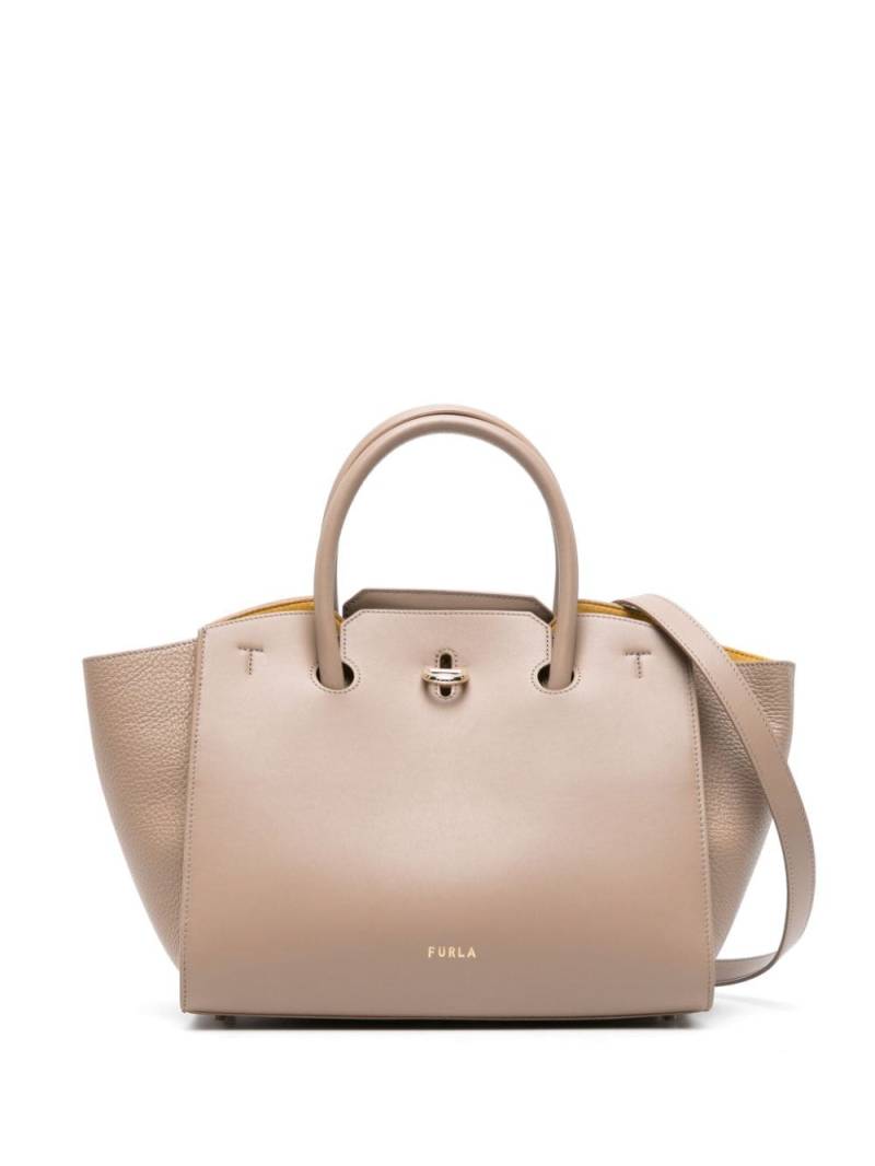 Furla medium Genesi leather tote bag - Neutrals von Furla