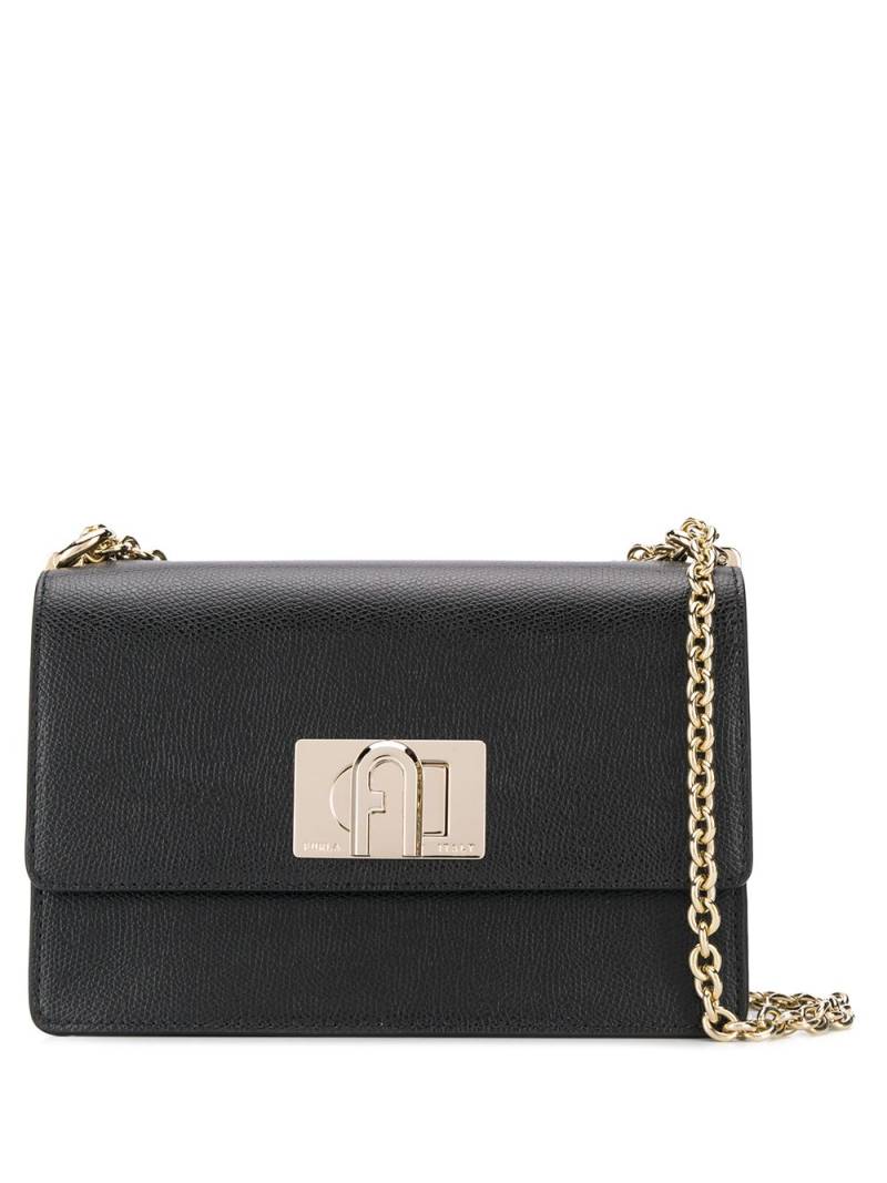 Furla monogram clasp crossbody bag - Black von Furla