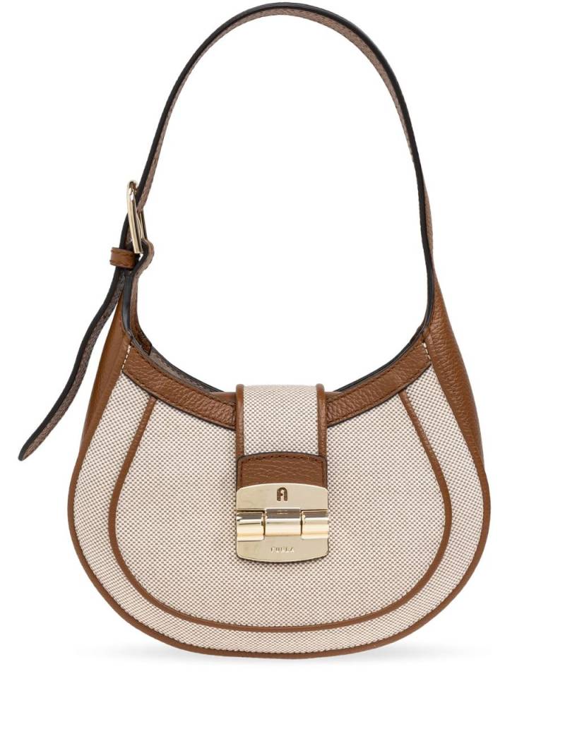 Furla small Club 2 leather-trim shoulder bag - Neutrals von Furla