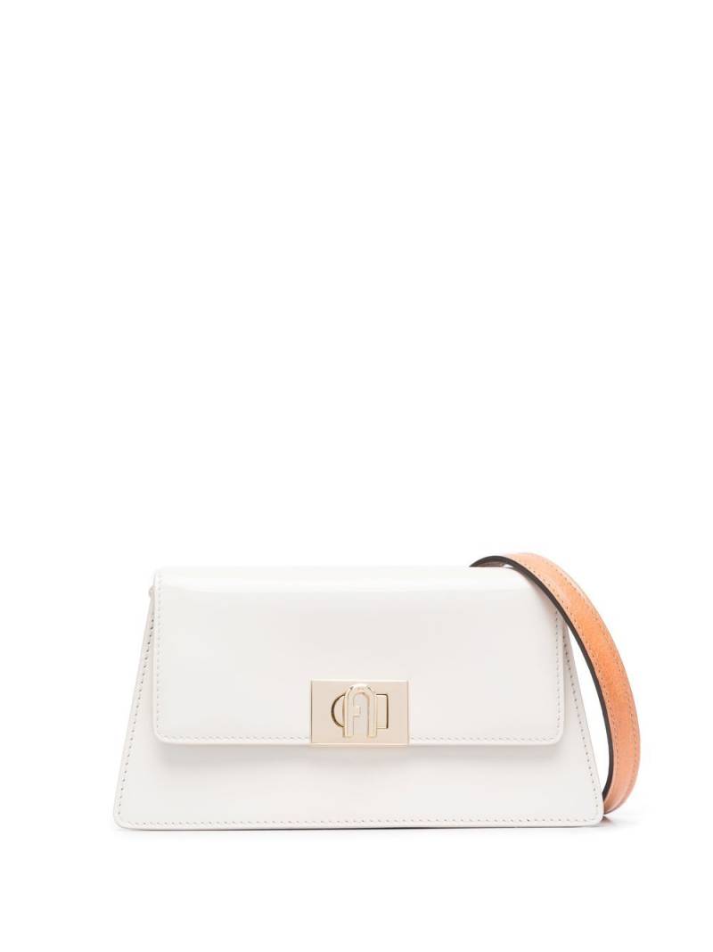 Furla twist-lock leather crossbody bag - White von Furla