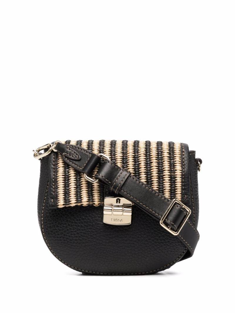 Furla woven-flap cross-body bag - Black von Furla