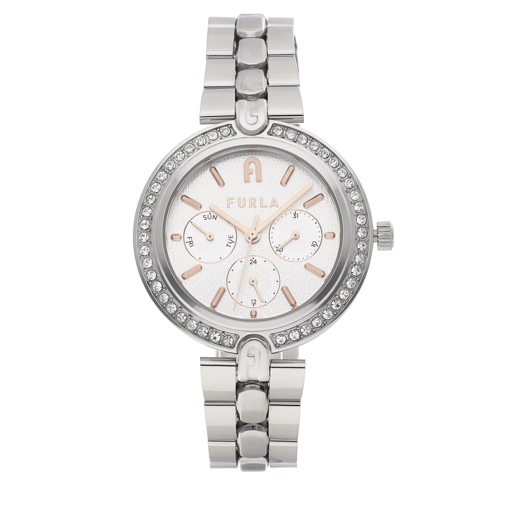 Uhr Furla Logo Links WW00030-K21000-AR000-1-003-20-CN-W Silberfarben Uhr Furla Logo Links WW00030-K21000-AR000-1-003-20-CN-W Silberfarben von Furla