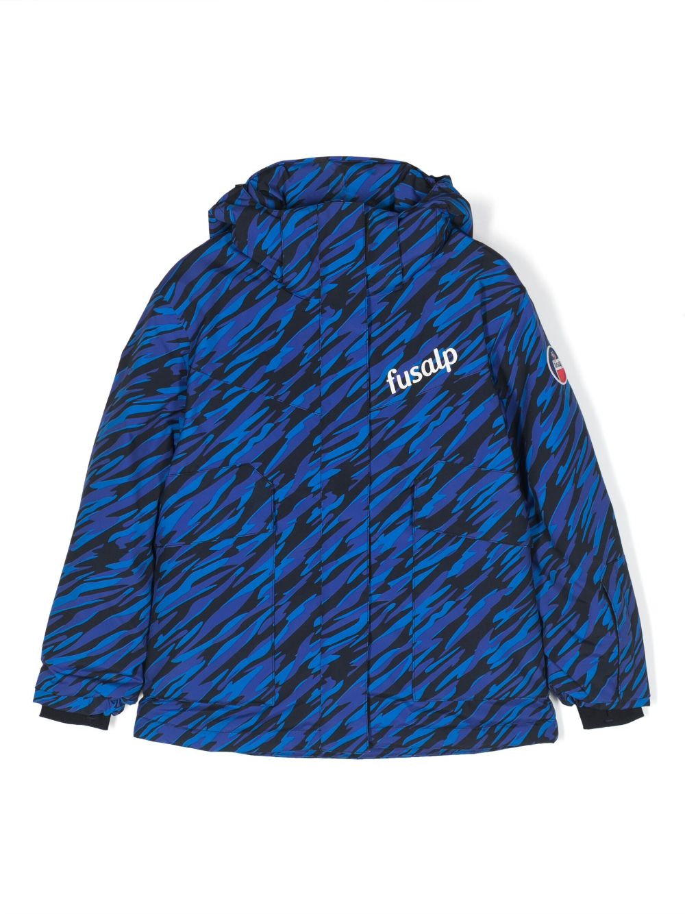 Fusalp Abyss-print ski jacket - Blue von Fusalp