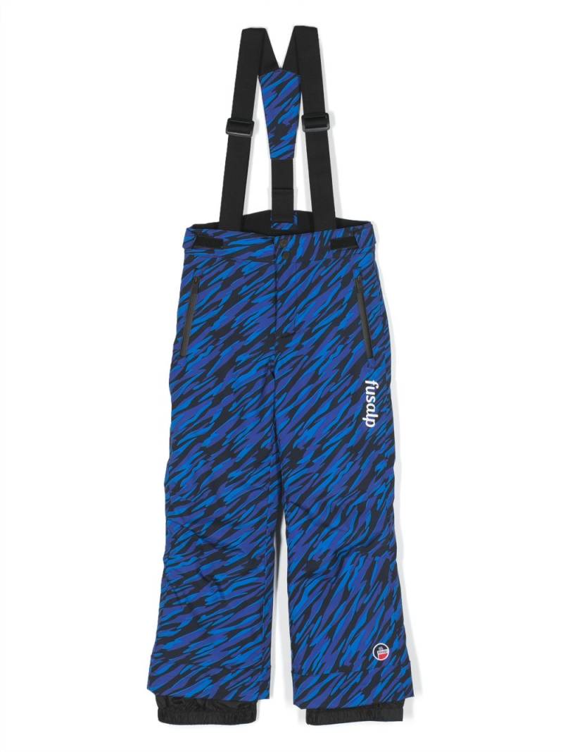 Fusalp camouflage-print logo-patch ski trousers - Blue von Fusalp