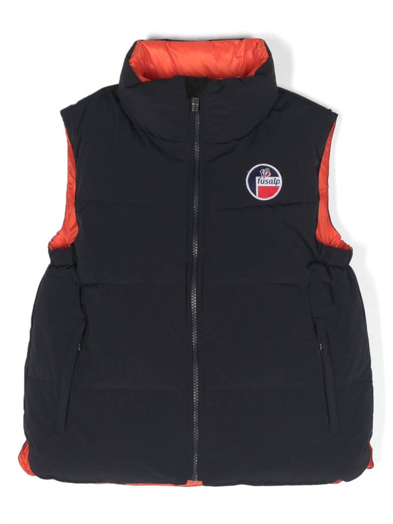 Fusalp logo-patch reversible gilet - Blue von Fusalp