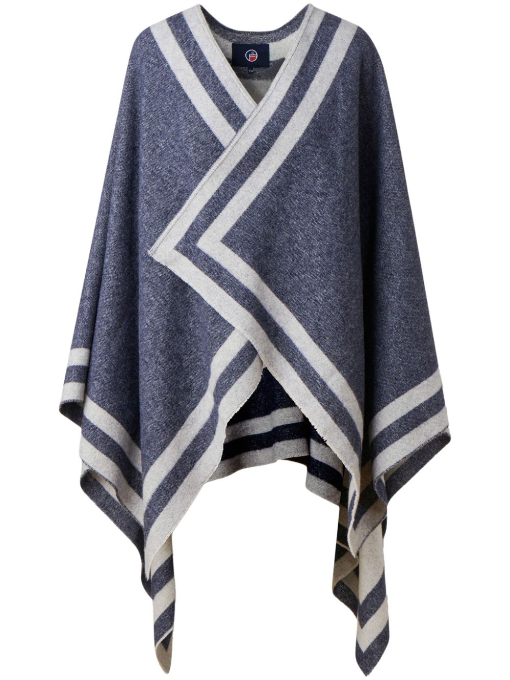 Fusalp jacquard poncho - Blue von Fusalp