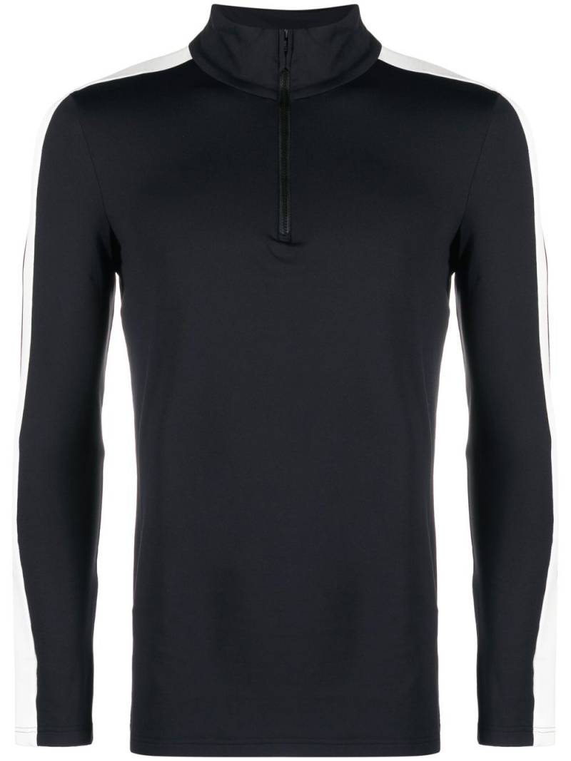 Fusalp stripe-panel half zip active top - Black von Fusalp