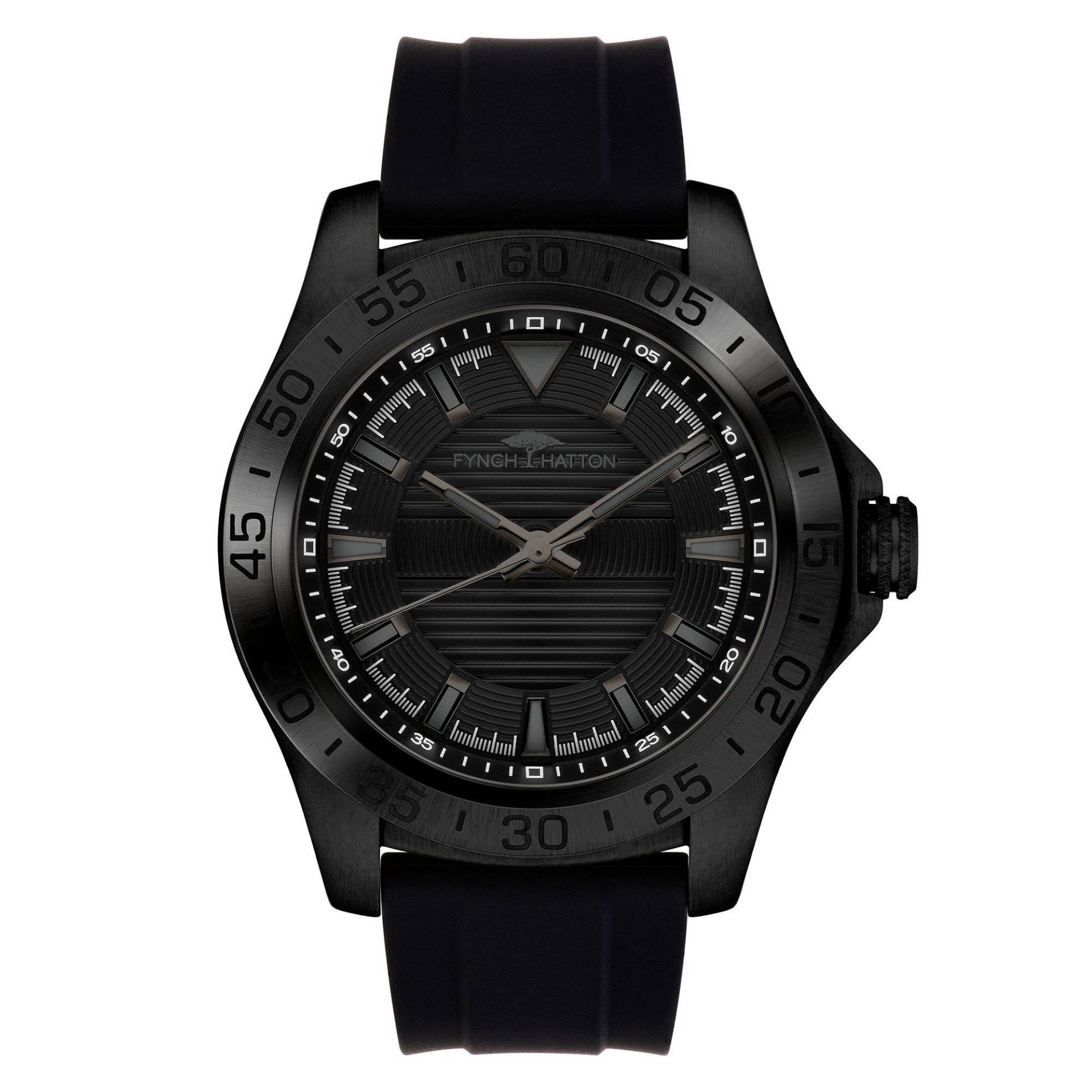 Catcher Armbanduhr Herren Schwarz 45mm von Fynch-Hatton